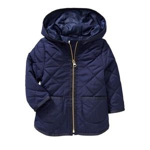 Toddler Girls Navy Blue Quilted Jacket 2T